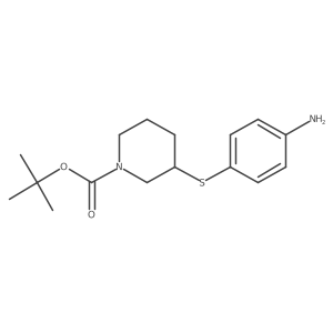 tert-Butyl 3-((4-aminophenyl)thio)piperidine-1-carboxylate结构式