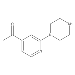 1-(2-Piperazin-1-yl-4-pyridyl)ethanone Structure