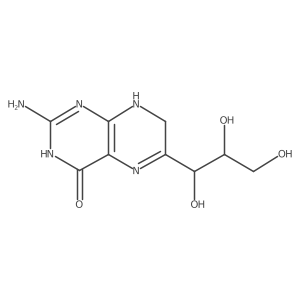 2-amino-6-((1R,2R)-1,2,3-trihydroxypropyl)-7,8-dihydropteridin-4(3H)-one结构式