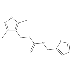 3-(3,5-dimethylisoxazol-4-yl)-N-(thiophen-2-ylmethyl)propanamide结构式