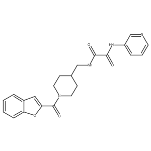 N1-((1-(benzofuran-2-carbonyl)piperidin-4-yl)methyl)-N2-(pyridin-3-yl)oxalamide结构式