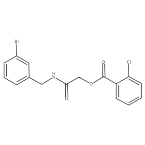 2-((3-Bromobenzyl)amino)-2-oxoethyl 2-chlorobenzoate结构式