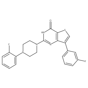 7-(3-fluorophenyl)-2-[4-(2-fluorophenyl)piperazin-1-yl]thieno[3,2-d]pyrimidin-4(3H)-one结构式