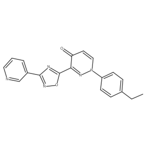 1-(4-ethylphenyl)-3-(3-(pyridin-3-yl)-1,2,4-oxadiazol-5-yl)pyridazin-4(1H)-one结构式