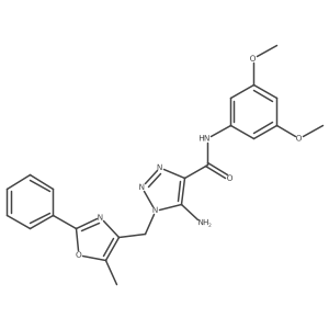 5-amino-N-(3,5-dimethoxyphenyl)-1-[(5-methyl-2-phenyl-1,3-oxazol-4-yl)methyl]-1H-1,2,3-triazole-4-carboxamide Structure