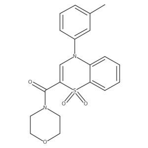 (1,1-dioxido-4-(m-tolyl)-4H-benzo[b][1,4]thiazin-2-yl)(morpholino)methanone结构式