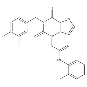 N-(2-chlorophenyl)-2-{3-[(3,4-dimethylphenyl)methyl]-2,4-dioxo-1H,2H,3H,4H-thieno[3,2-d]pyrimidin-1-yl}acetamide结构式