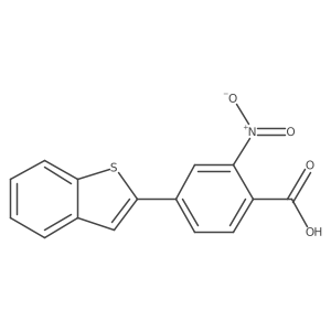 4-[Benzo(b)thiophen-2-yl]-2-nitrobenzoic acid Structure