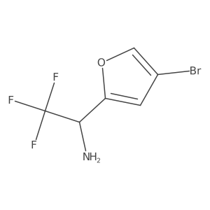 1-(4-Bromofuran-2-yl)-2,2,2-trifluoroethan-1-amine结构式
