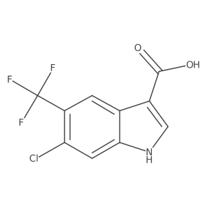 6-chloro-5-(trifluoromethyl)-1H-indole-3-carboxylic acid结构式
