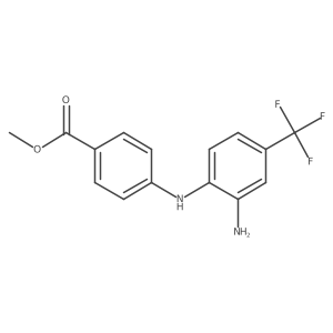 Methyl 4-{[2-amino-4-(trifluoromethyl)phenyl]amino}benzoate结构式