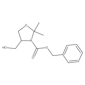 (4R)-2,2-Dimethyl-3-N-Cbz-4-(hydroxymethyl)oxazolidine Structure