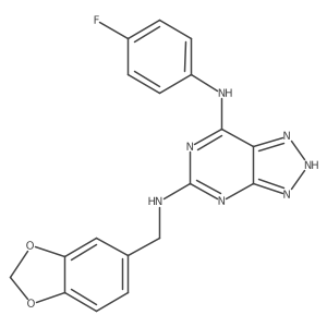 N~5~-(1,3-benzodioxol-5-ylmethyl)-N~7~-(4-fluorophenyl)-3H-[1,2,3]triazolo[4,5-d]pyrimidine-5,7-diamine结构式