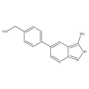 5-(4-(aminomethyl)phenyl)-1H-pyrazolo[3,4-b]pyridin-3-amine结构式