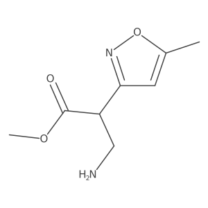(R)-Methyl 3-amino-2-(5-methylisoxazol-3-YL)propanoate Structure