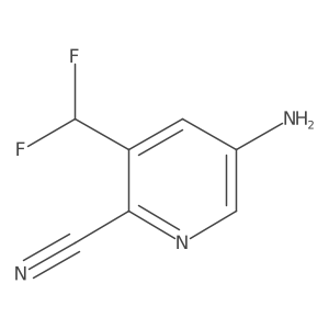 5-Amino-3-(difluoromethyl)picolinonitrile Structure