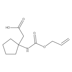 2-(1-{[(Prop-2-en-1-yloxy)carbonyl]amino}cyclopentyl)acetic acid结构式