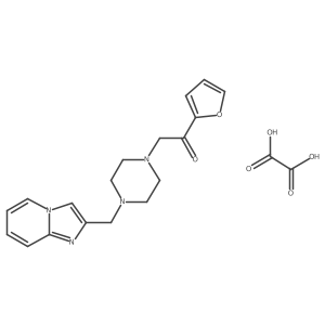 1-(Furan-2-yl)-2-(4-(imidazo[1,2-a]pyridin-2-ylmethyl)piperazin-1-yl)ethanone oxalate结构式