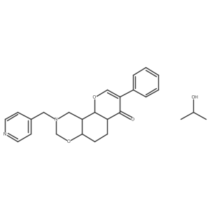 3-phenyl-9-[(pyridin-4-yl)methyl]-4H,8H,9H,10H-chromeno[8,7-e][1,3]oxazin-4-one; propan-2-ol结构式