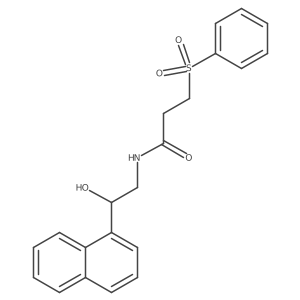 N-(2-hydroxy-2-(naphthalen-1-yl)ethyl)-3-(phenylsulfonyl)propanamide结构式