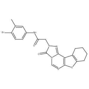 N-(4-bromo-3-methylphenyl)-2-(3-oxo-8,9,10,11-tetrahydro[1]benzothieno[3,2-e][1,2,4]triazolo[4,3-c]pyrimidin-2(3H)-yl)acetamide结构式