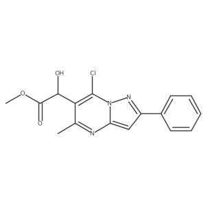 Methyl 2-(7-chloro-5-methyl-2-phenylpyrazolo[1,5-a]pyrimidin-6-yl)-2-hydroxyacetate结构式