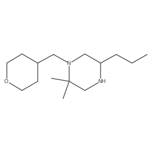 Piperazine, 2,2-dimethyl-5-propyl-1-[(tetrahydro-2H-pyran-4-yl)methyl]- Structure