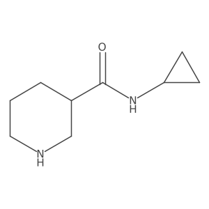 (3S)-N-cyclopropylpiperidine-3-carboxamide结构式