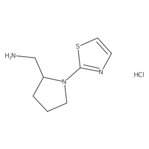 (1-(Thiazol-2-yl)pyrrolidin-2-yl)methanamine hydrochloride Structure