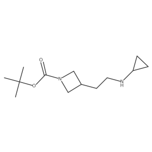 tert-Butyl 3-(2-(cyclopropylamino)ethyl)azetidine-1-carboxylate结构式