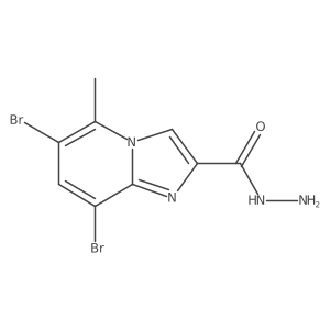 6,8-Dibromo-5-methylimidazo[1,2-a]pyridine-2-carbohydrazide结构式