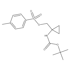tert-Butyl N-[1-({[(4-methylbenzene)sulfonyl]oxy}methyl)cyclopropyl]carbamate Structure