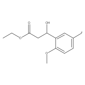 Ethyl 3-(5-fluoro-2-methoxyphenyl)-3-hydroxypropanoate结构式