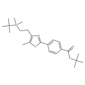 tert-Butyl 4-(4-(((tert-butyldimethylsilyl)oxy)methyl)-5-methylthiazol-2-yl)benzoate Structure