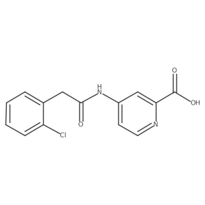 4-[[2-(2-Chlorophenyl)acetyl]amino]-2-pyridinecarboxylic acid结构式