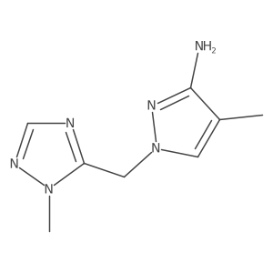 4-Methyl-1-[(1-methyl-1H-1,2,4-triazol-5-YL)methyl]-1H-pyrazol-3-amine Structure