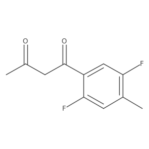 1-(2,5-Difluoro-4-methylphenyl)butane-1,3-dione结构式