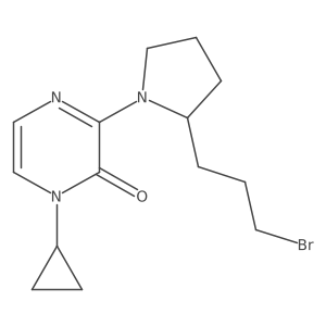 2(1H)-Pyrazinone, 3-[2-(3-bromopropyl)-1-pyrrolidinyl]-1-cyclopropyl- Structure