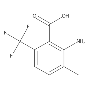 2-Amino-3-methyl-6-(trifluoromethyl)benzoic acid结构式