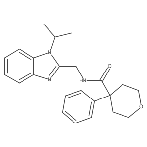4-phenyl-N-{[1-(propan-2-yl)-1H-benzimidazol-2-yl]methyl}tetrahydro-2H-pyran-4-carboxamide Structure