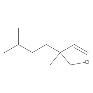 3-(Chloromethyl)-3,6-dimethylhept-1-ene结构式