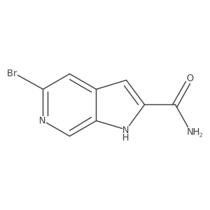 5-Bromo-1H-pyrrolo[2,3-c]pyridine-2-carboxamide结构式