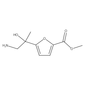 Methyl 5-(1-amino-2-hydroxypropan-2-yl)furan-2-carboxylate结构式