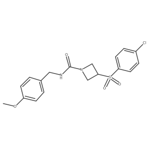 3-((4-chlorophenyl)sulfonyl)-N-(4-methoxybenzyl)azetidine-1-carboxamide Structure