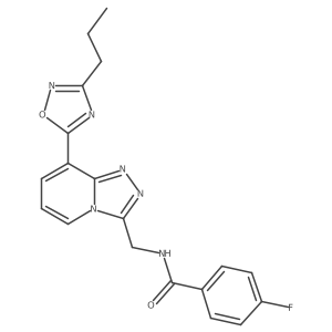 4-Fluoro-N-{[8-(3-propyl-1,2,4-oxadiazol-5-YL)-[1,2,4]triazolo[4,3-A]pyridin-3-YL]methyl}benzamide结构式