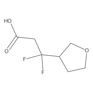 3,3-Difluoro-3-(oxolan-3-yl)propanoic acid Structure