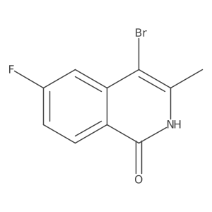 4-Bromo-6-fluoro-3-methyl-1,2-dihydroisoquinolin-1-one结构式