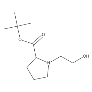 tert-butyl (2R)-1-(2-hydroxyethyl)pyrrolidine-2-carboxylate结构式
