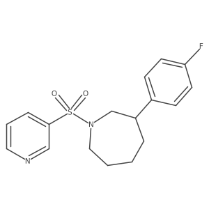 3-(4-Fluorophenyl)-1-(pyridin-3-ylsulfonyl)azepane结构式