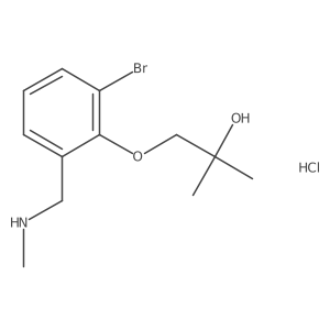 1-{2-Bromo-6-[(methylamino)methyl]phenoxy}-2-methylpropan-2-ol hydrochloride Structure